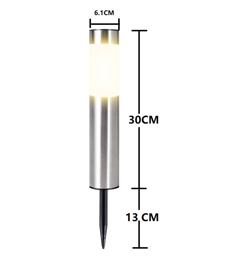 2/3 Stück Solar kleine Edelstahl Wegeleuchten Solarleuchten für den Außenbereich, Weihnachtsdekoration, Garten, LED-Licht, Landschaft/Weg, Edelstahl