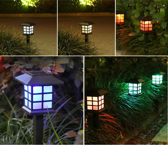 6/8/10/12 Stück  5 Farben Solar Wegeleuchten Solarleuchten für den Außenbereich, Weihnachtsdekoration, Garten, LED-Licht, Landschaft/Weg