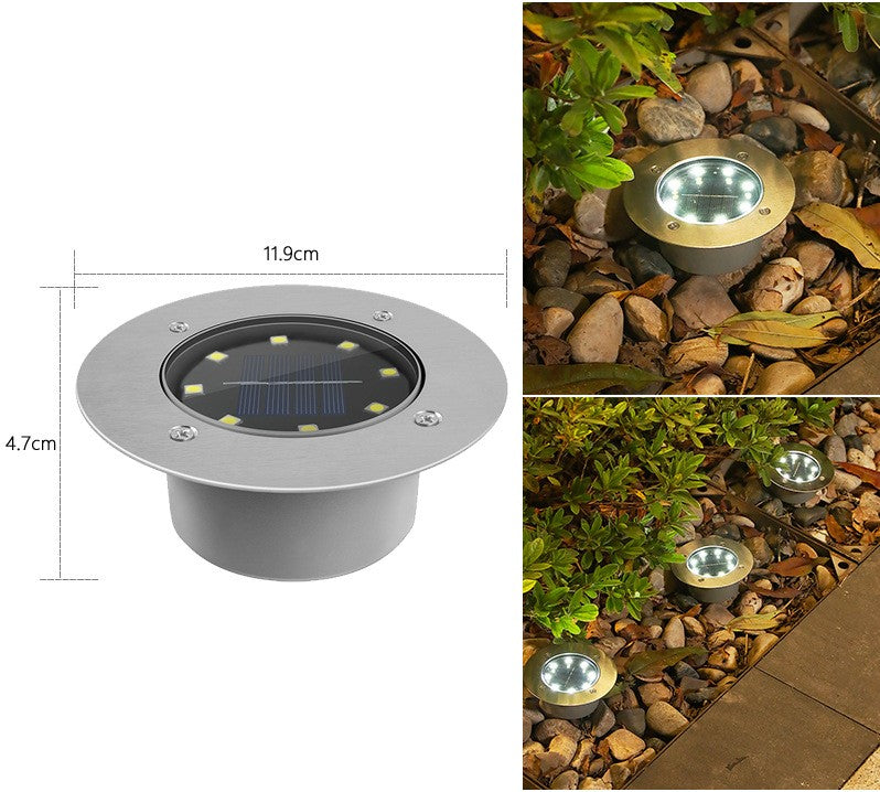 3/4/6 pcs Solar Bodenleuchte  Aluminiumguss Solarleuchten für Außen, 8 Leds Solar Gartenleuchten, IP67  Wasserdicht Bodenleuchte Solarleuchten Garten, Außenleuchte für Auffahrt/Rasen/Gehweg/Patio