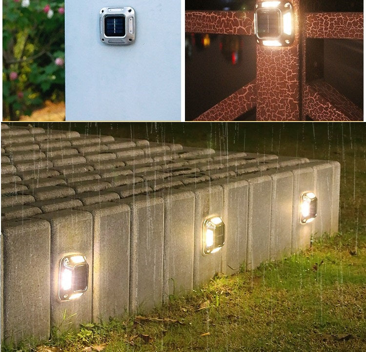 6/8/10/12 pcs Solar Bodenleuchte eckig Edelstall Solarleuchten für Außen, 8 Leds Solar Gartenleuchten, IP65 Wasserdicht Bodenleuchte Solarleuchten Garten, Außenleuchte für Auffahrt/Rasen/Gehweg/Patio