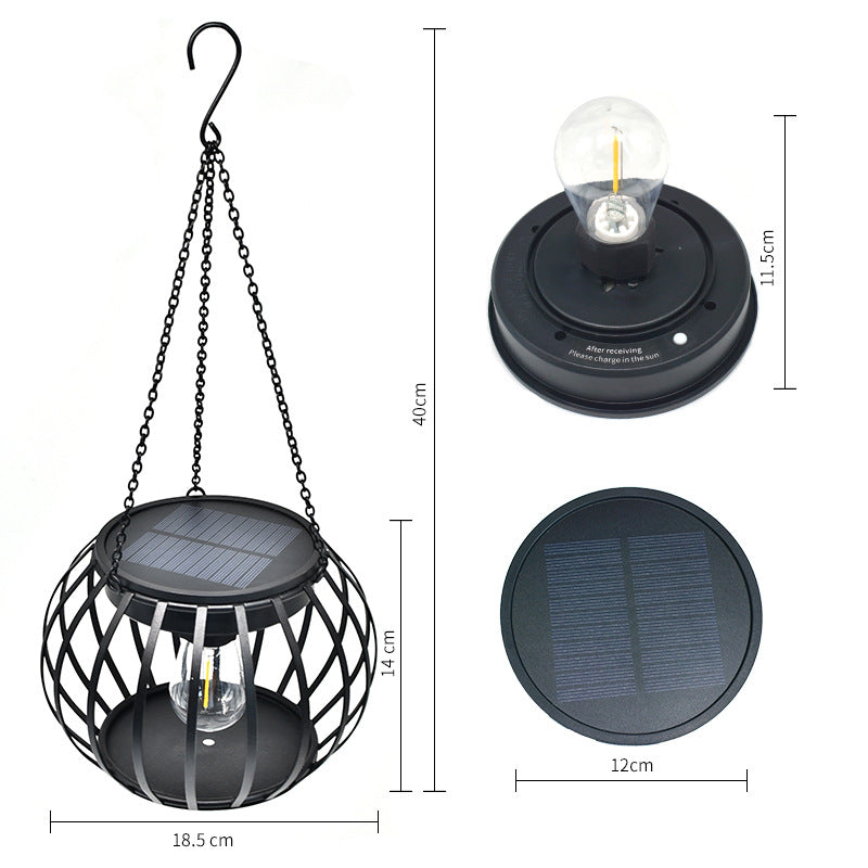 Solarlaterne für Außen Hängend - Metall Solarlaternen für Draußen LED Garten Deko IP65 Wasserdicht Vintage Garten Solarlampen für Aussen Patio Baum Terrasse