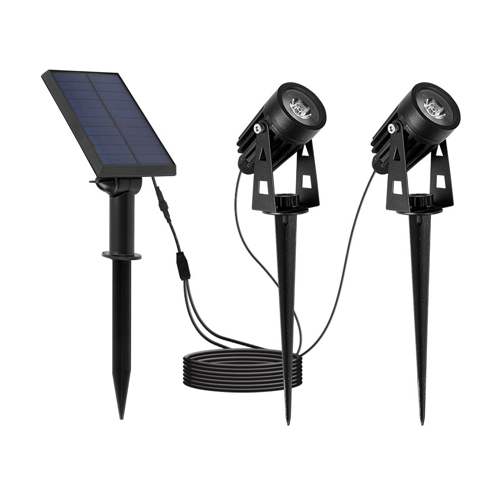 Gartenstrahler Solar, Solarstrahler Solarlampen für garten, IP65 Wasserdicht LED Solarlampe mit 2 Helligkeitsstufe, 3 Meter Kabe,Auto-on/off für Bäume,Sträucher,Gartenweg