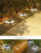 Laden Sie das Bild in den Galerie-Viewer, 2/4/6/8 pcs Solar Bodenleuchte eckig Aluminiumguss Solarleuchten für Außen, 12 Leds Warmweiss Solar Gartenleuchten, IP65 Wasserdicht Bodenleuchte Solarleuchten Garten, Außenleuchte für Auffahrt/Rasen/Gehweg/Patio