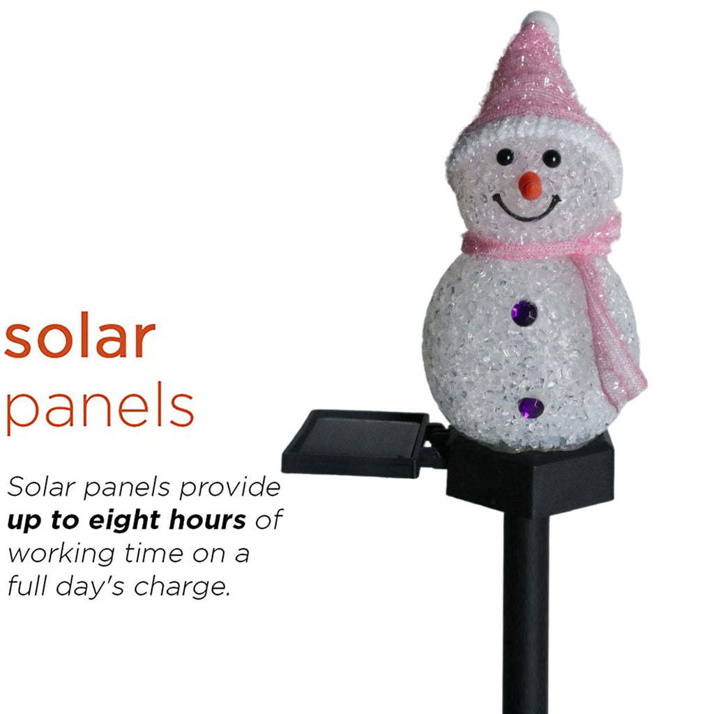 Solar Snowman Leuchten wasserdichte Rasenstöcke Leuchten Weihnachtsdekorationen Rote Solar Outdoor Stake Leuchten, Solar Schneemann Rasen Licht, Schneemann Garten Solarlicht,