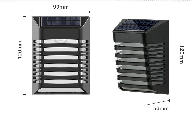 3/4/5 Stück Solarleuchten Garten Dekoration,IP65 Wasserdichte Solarlampen für Außen Garten,Solarzaun Leuchten Gartenleuchten für Deck, Zaun, Terrasse, Haustür, Treppe, Landschaft, Hof-Warmweiß