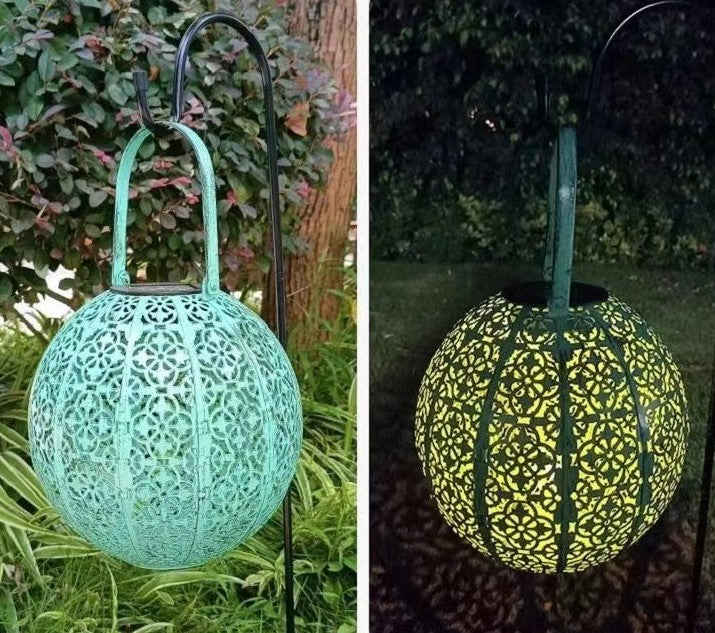 Solar Laterne für außen，Solarlampe für Außen Gartendeko Weiß Solar Gartenlaterne