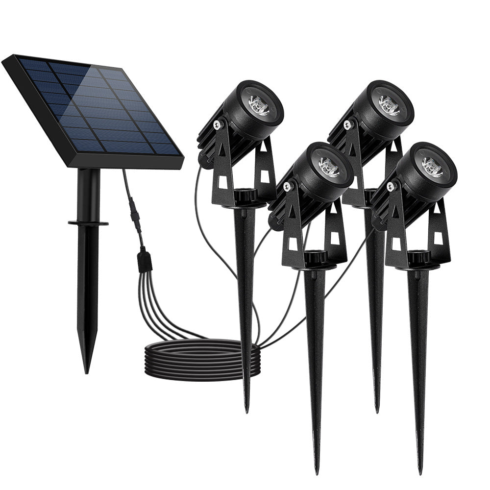 Gartenstrahler Solar, Solarstrahler Solarlampen für garten, IP65 Wasserdicht LED Solarlampe mit 2 Helligkeitsstufe, 3 Meter Kabe,Auto-on/off für Bäume,Sträucher,Gartenweg