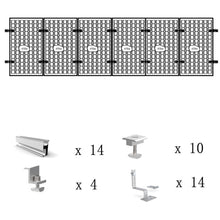 Laden Sie das Bild in den Galerie-Viewer, Photovoltaik Solar Ziegeldach Montage Set 1-12 Module Befestigung Schiene Dachhaken, Befestigungssystem Solar Alu Halterung Ziegeldach Montageschiene Set Solarmodul 30/35/40MM Dick