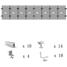 Laden Sie das Bild in den Galerie-Viewer, Photovoltaik Solar Ziegeldach Montage Set 1-12 Module Befestigung Schiene Dachhaken, Befestigungssystem Solar Alu Halterung Ziegeldach Montageschiene Set Solarmodul 30/35/40MM Dick