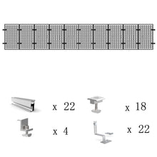 Laden Sie das Bild in den Galerie-Viewer, Photovoltaik Solar Ziegeldach Montage Set 1-12 Module Befestigung Schiene Dachhaken, Befestigungssystem Solar Alu Halterung Ziegeldach Montageschiene Set Solarmodul 30/35/40MM Dick